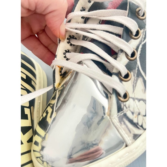 New York Goby womens sneakers Size 39 ( 8 us)  Metallic navy and cream - Picture 10 of 13